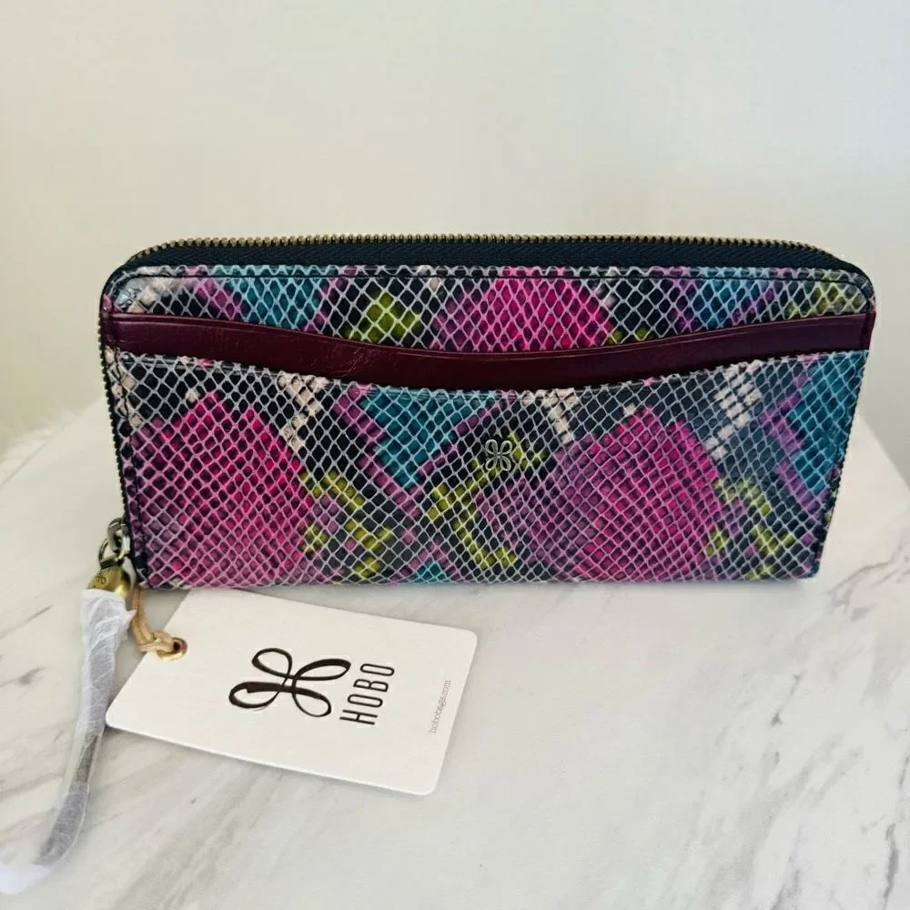 HOBO Max Large Zip Around Leather Continental Wallet, Organization, Mosaic, NWT‎